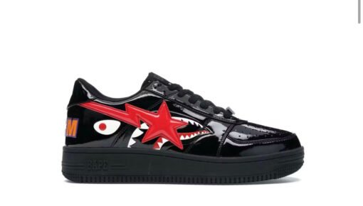Bape star low shark black